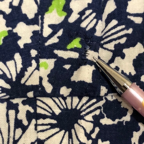 Tanya Taylor Avalon Jumpsuit Size 0 Blue Floral Linen Blend Ruffle Wide Leg - Picture 7 of 14